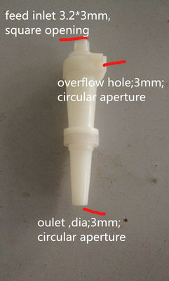 Άσπρος λαστιχένιος κυκλώνας 10mm ή 15mm ανταλλακτικών μηχανημάτων αμύλου βιομηχανίας